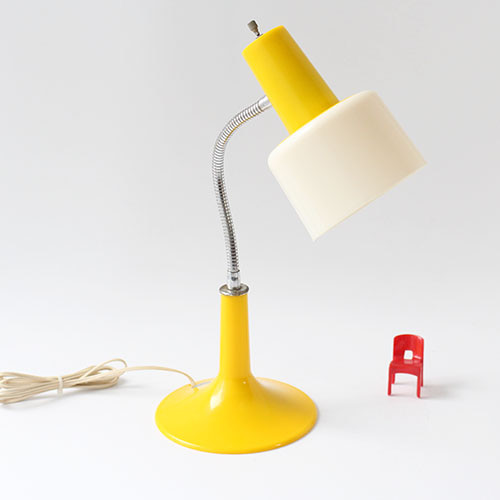 vintage yellow plastic lamp