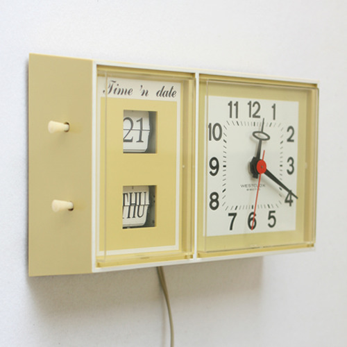           vintage westclox green wall clock (재입고)