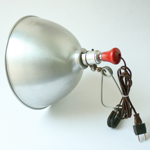vintage industrial clip lamp