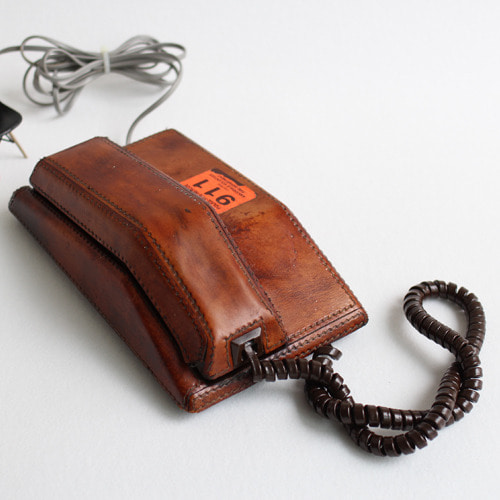 Vintage Leather Telephone 