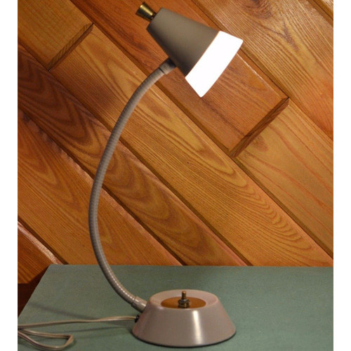 vintage dark beige metal lamp 