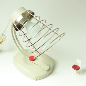 vintage beige cage lamp #02