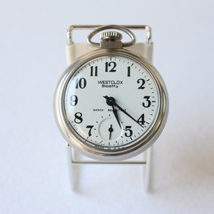             vintage westclox pocket clock  