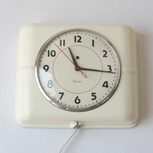 vintage westclox cream wall clock 리빙센스 제품