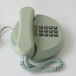 vintage green circle telephone 