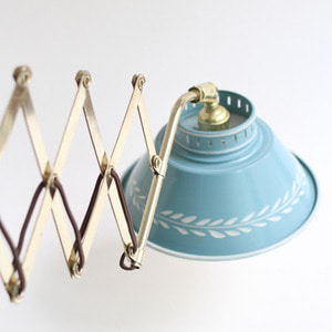 vintage blue Scissor Lamp 